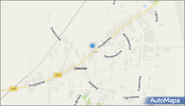 Steblów gmina Krapkowice, Prudnicka, mapa Steblów gmina Krapkowice