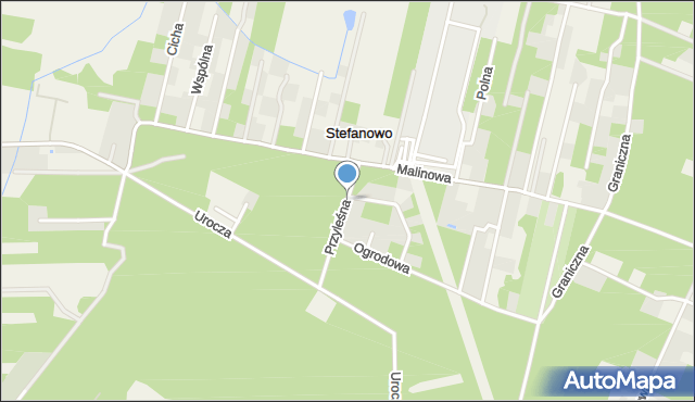 Stefanowo gmina Lesznowola, Przyleśna, mapa Stefanowo gmina Lesznowola