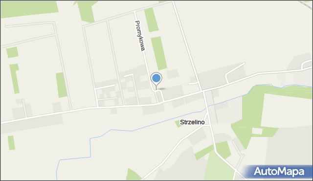 Strzelino, Promykowa, mapa Strzelino