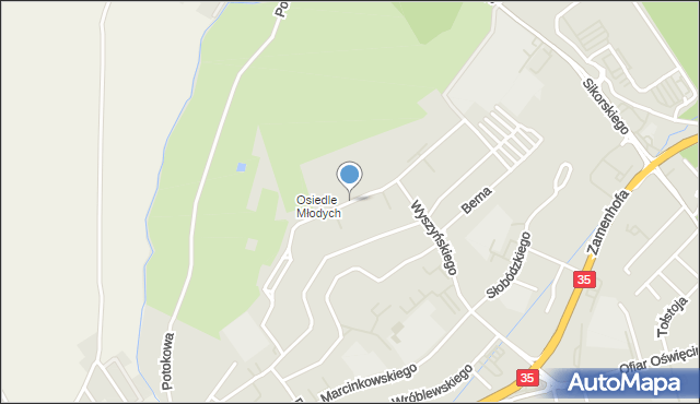 Świdnica, Prądzyńskiego Ignacego, gen., mapa Świdnicy
