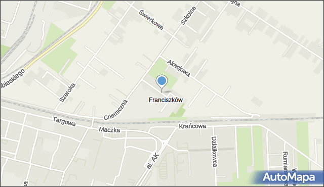 Świdnik, Przemysłowa, mapa Świdnika