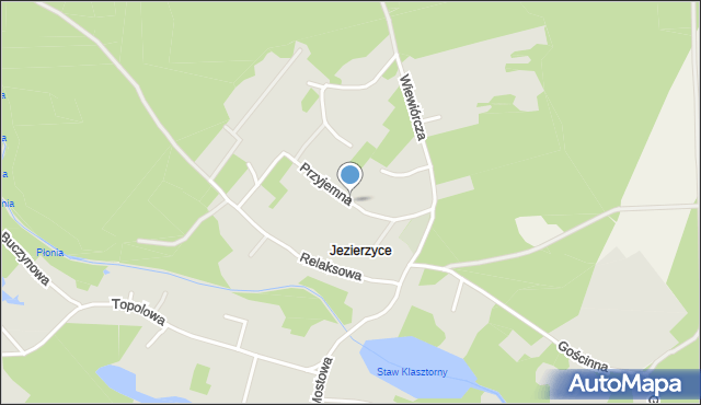 Szczecin, Przyjemna, mapa Szczecina