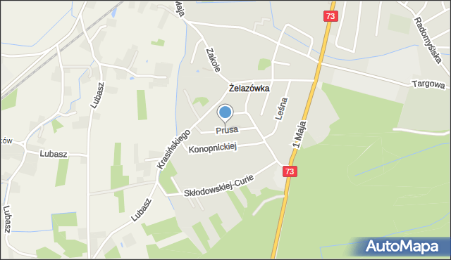 Szczucin, Prusa, mapa Szczucin