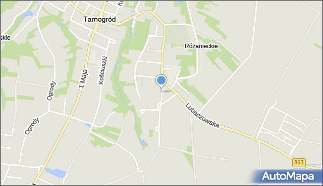 Tarnogród, Promyk, mapa Tarnogród