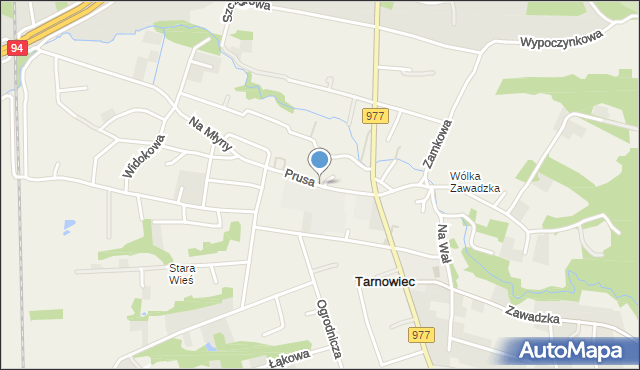 Tarnowiec gmina Tarnów, Prusa Stanisława, ks., mapa Tarnowiec gmina Tarnów