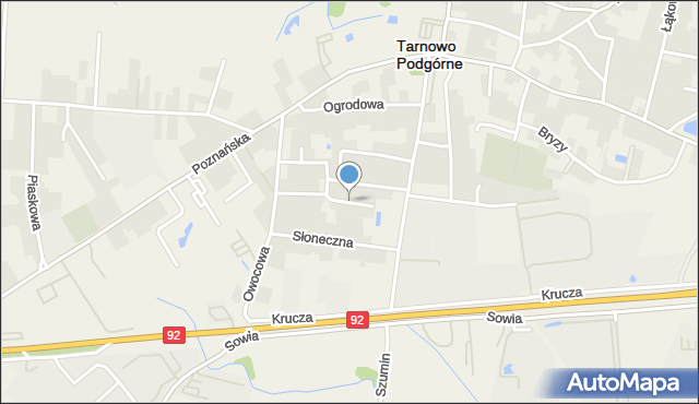 Tarnowo Podgórne, Promienista, mapa Tarnowo Podgórne
