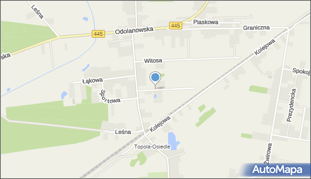 Topola Wielka, Prosta, mapa Topola Wielka