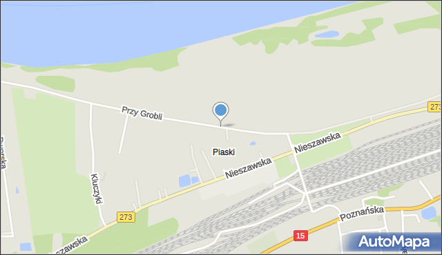 Toruń, Przy Grobli, mapa Torunia