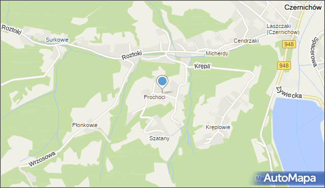 Tresna, Prochocka, mapa Tresna