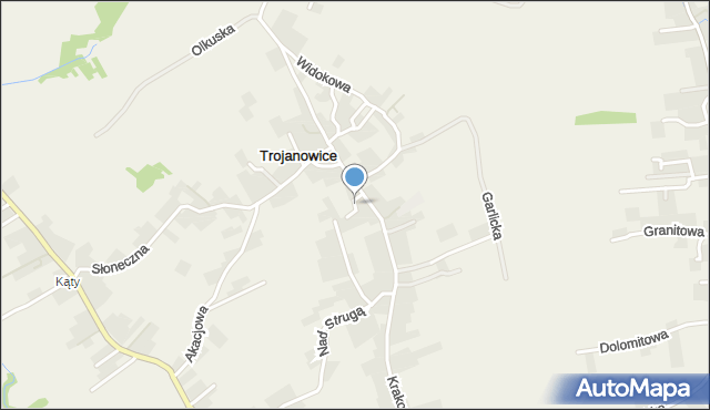 Trojanowice gmina Zielonki, Prywatna, mapa Trojanowice gmina Zielonki