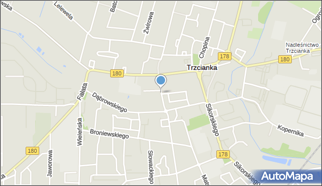 Trzcianka powiat czarnkowsko-trzcianecki, Prosta, mapa Trzcianka powiat czarnkowsko-trzcianecki