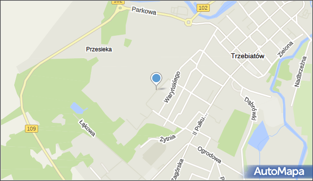 Trzebiatów powiat gryficki, Przyłączna, mapa Trzebiatów powiat gryficki