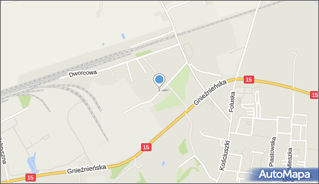 Trzemeszno powiat gnieźnieński, Przemysłowa, mapa Trzemeszno powiat gnieźnieński