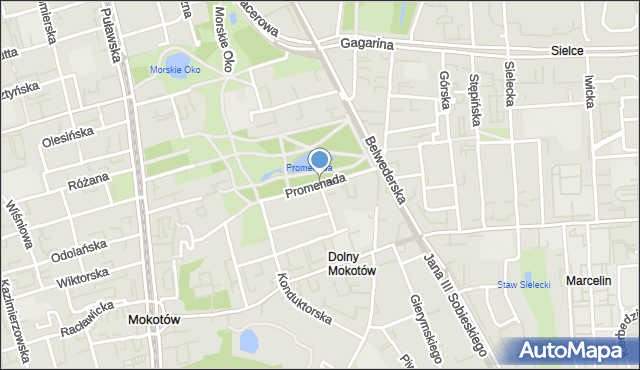 Warszawa, Promenada, mapa Warszawy