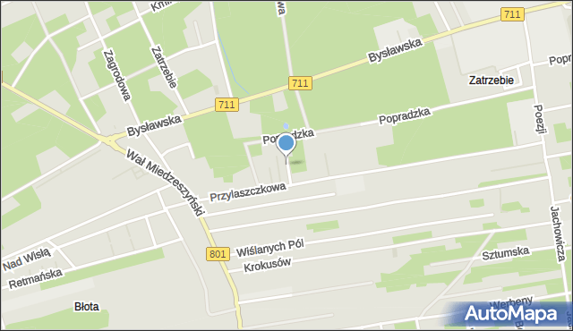 Warszawa, Przedmiejska, mapa Warszawy