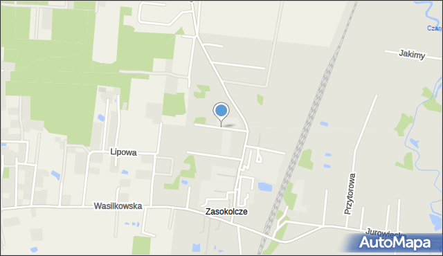 Wasilków, Produkcyjna, mapa Wasilków