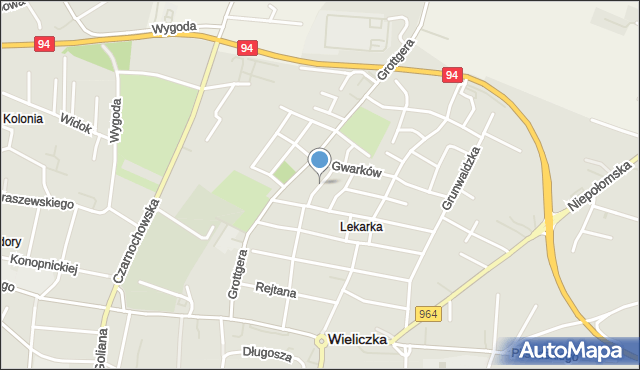 Wieliczka, Prasołów, mapa Wieliczka