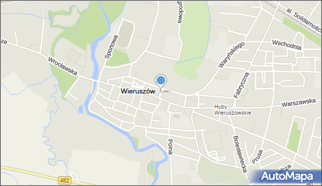 Wieruszów, Prosta, mapa Wieruszów