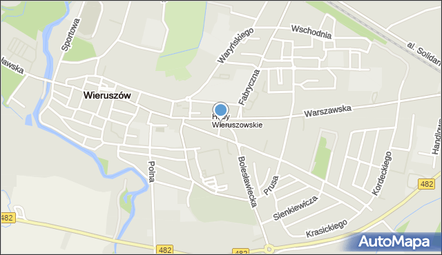 Wieruszów, Przejazd, mapa Wieruszów