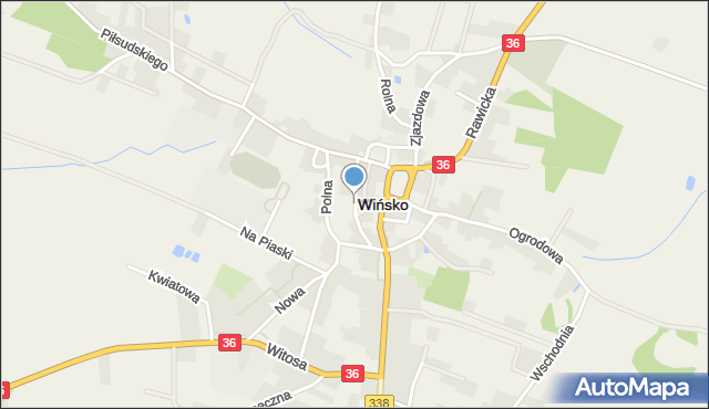 Wińsko, Przemysłowa, mapa Wińsko