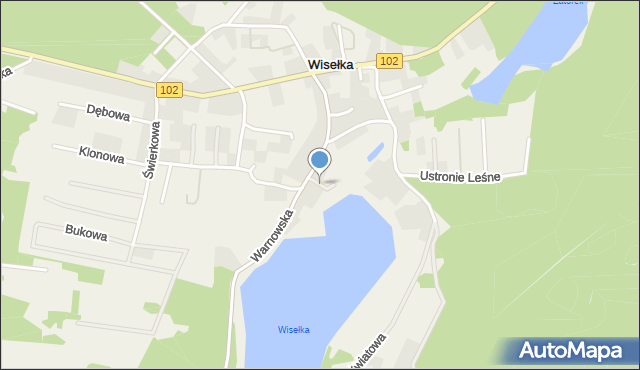 Wisełka, Przytulna, mapa Wisełka