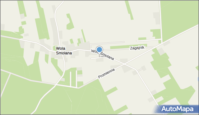 Wola Smolana, Przy Dębie, mapa Wola Smolana