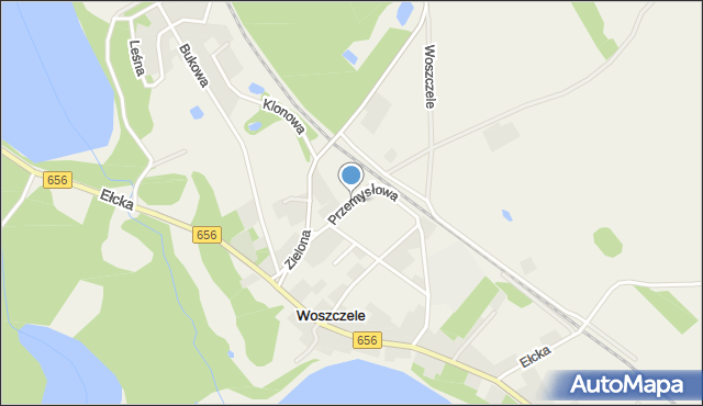 Woszczele, Przemysłowa, mapa Woszczele