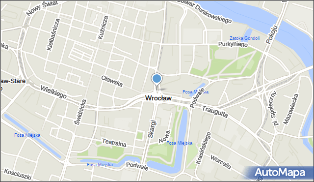 Wrocław, Przejście Winogronowe, mapa Wrocławia