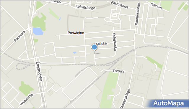 Wrocław, Prusicka, mapa Wrocławia