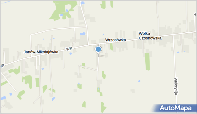 Wrzosówka gmina Czosnów, Przyjazna, mapa Wrzosówka gmina Czosnów