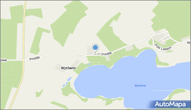 Wyrówno, Prosta, mapa Wyrówno