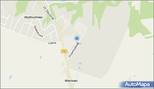 Wyrzysk, Przemysłowa, mapa Wyrzysk