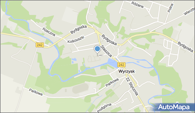 Wyrzysk, Przy Stawie, mapa Wyrzysk