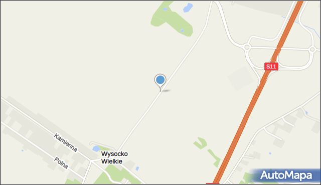 Wysocko Wielkie, Pruślińska, mapa Wysocko Wielkie