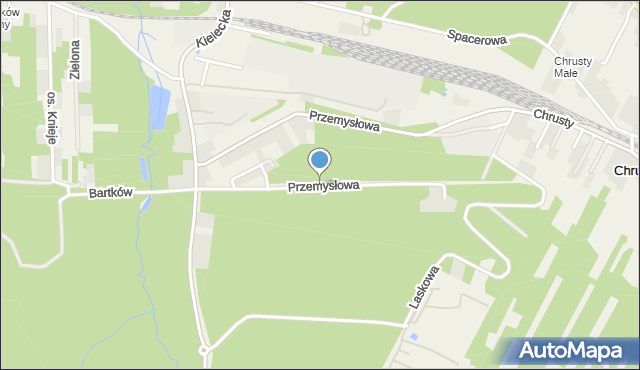 Zagnańsk, Przemysłowa, mapa Zagnańsk