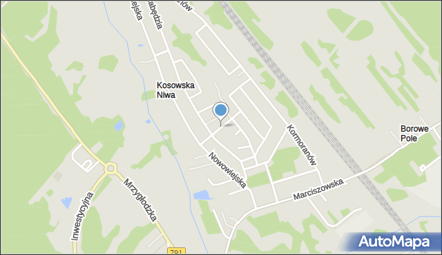 Zawiercie, Przepiórcza, mapa Zawiercie