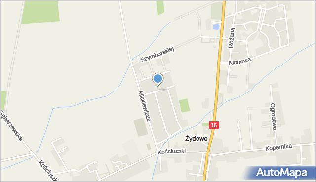 Żydowo gmina Czerniejewo, Prusa Bolesława, mapa Żydowo gmina Czerniejewo