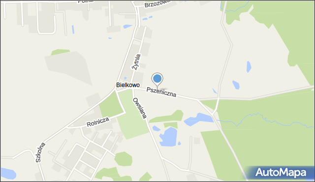 Bielkowo gmina Kolbudy, Pszeniczna, mapa Bielkowo gmina Kolbudy