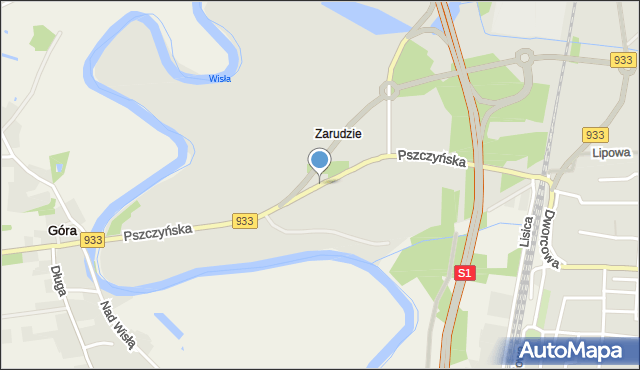 Brzeszcze, Pszczyńska, mapa Brzeszcze