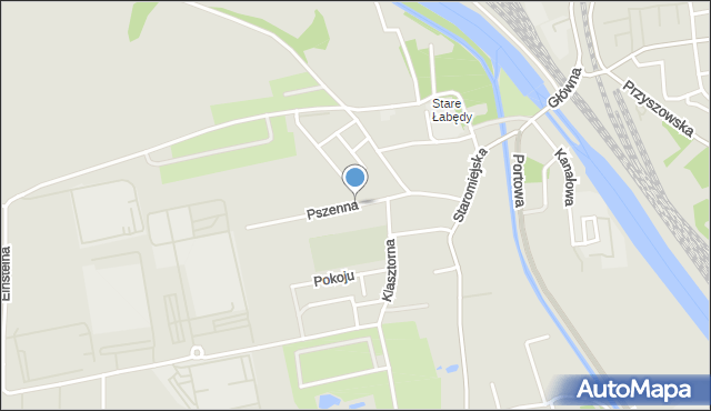 Gliwice, Pszenna, mapa Gliwic