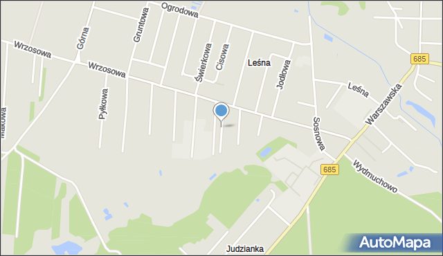 Hajnówka, Pszczela, mapa Hajnówka