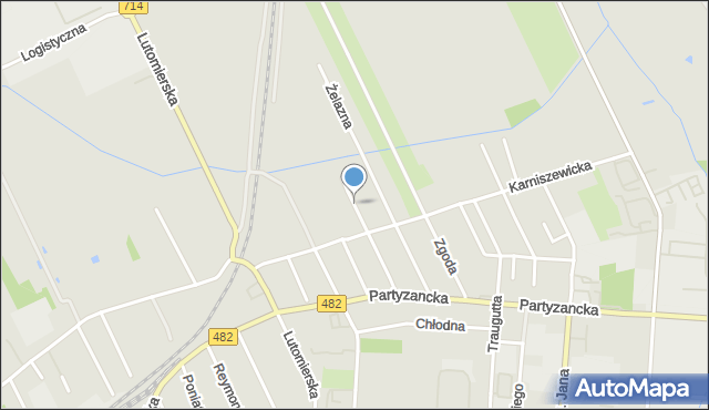 Pabianice, Pszeniczna, mapa Pabianic