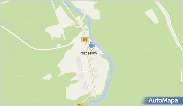 Pszczeliny, Pszczeliny, mapa Pszczeliny