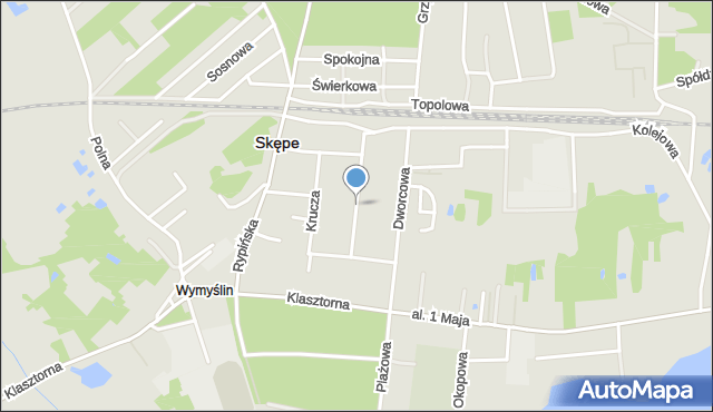 Skępe, Pszczela, mapa Skępe