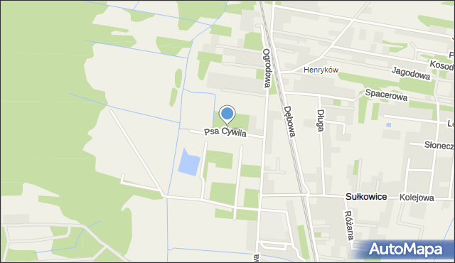 Sułkowice gmina Chynów, Psa Cywila, mapa Sułkowice gmina Chynów