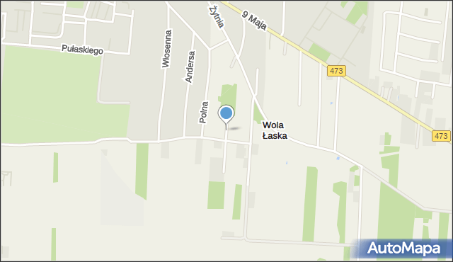 Wola Łaska, Pszeniczna, mapa Wola Łaska