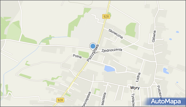 Wyry, Pszczyńska, mapa Wyry