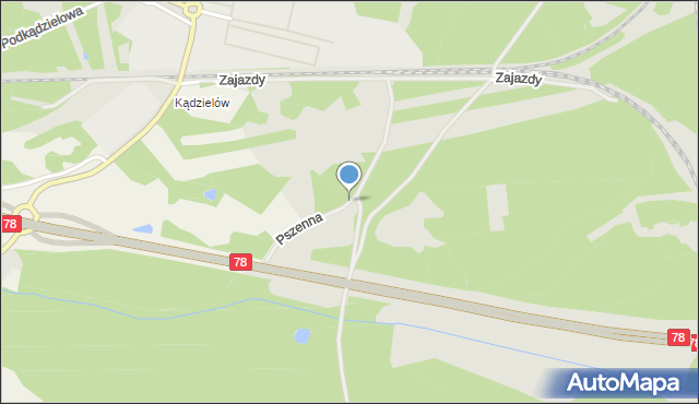 Zawiercie, Pszenna, mapa Zawiercie