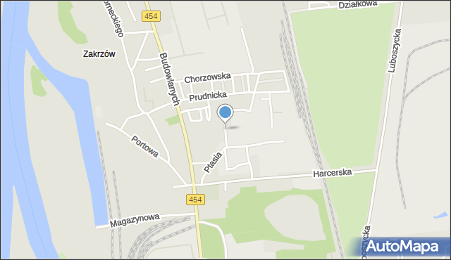 Opole, Ptasia, mapa Opola