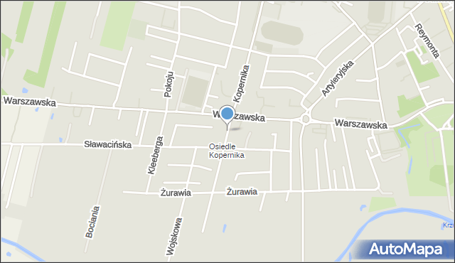 Biała Podlaska, Pułaskiego Kazimierza, gen., mapa Białej Podlaskiej